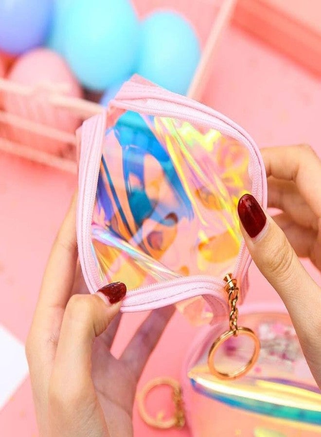 Technochitra Flower Dreams Holographic Mini Coin Pouch Keychain for Fashion-Forward Girls & Women - Image 3